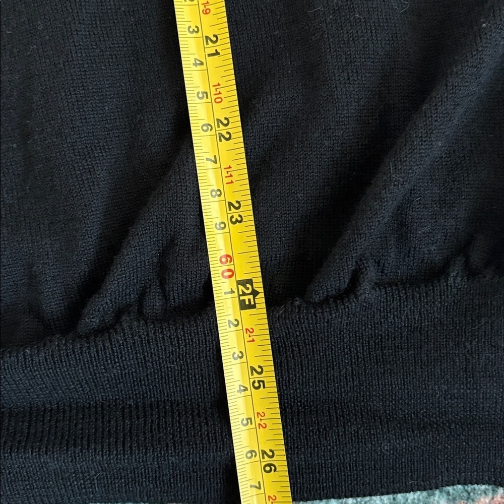 Gran Sasso Made in Italy wool silk blend black crewneck long sleeve sweater - Picture 15 of 16